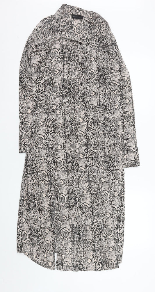 Wednesday's Girl Women's Multicoloured XS Snake Print Shirt Dress