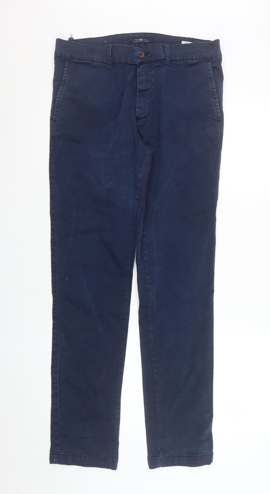 LCDN Couture Men's Blue Chino Trousers Size 34 Regular Fit Cotton Blend