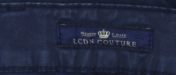 LCDN Couture Men's Blue Chino Trousers Size 34 Regular Fit Cotton Blend