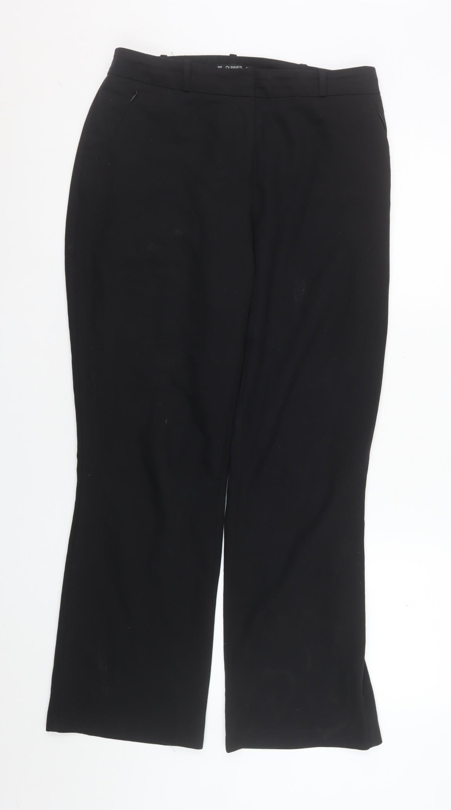 Dunnes Women’s Black Size 12 Straight Leg Dress Pants Work Trousers