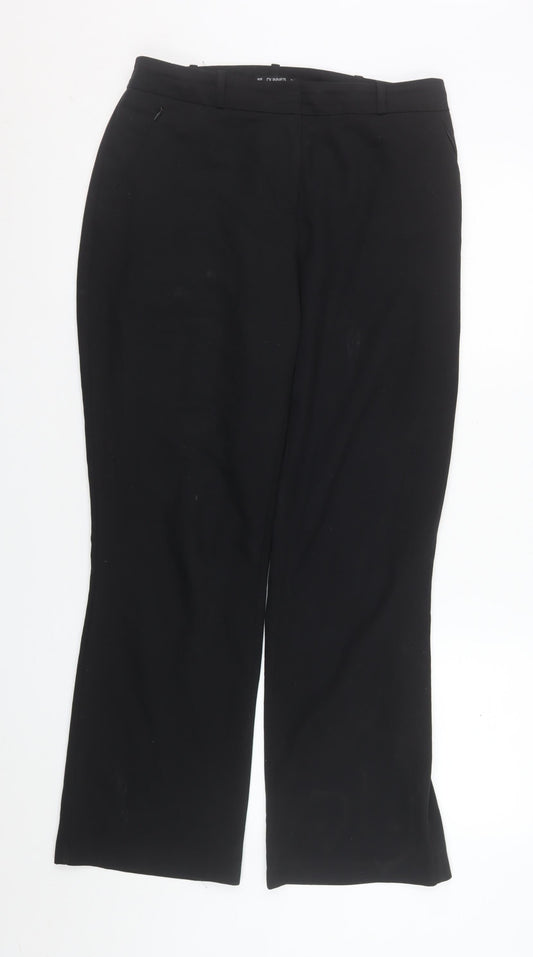 Dunnes Women’s Black Size 12 Straight Leg Dress Pants Work Trousers