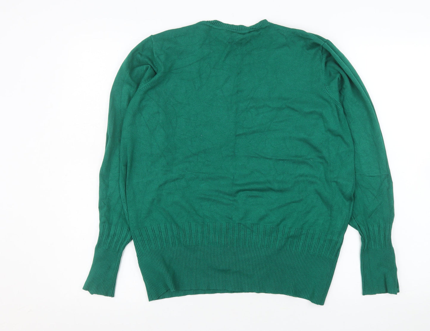 Dorothy Perkins Womens Green Crew Neck Long Sleeve Jumper Size 18