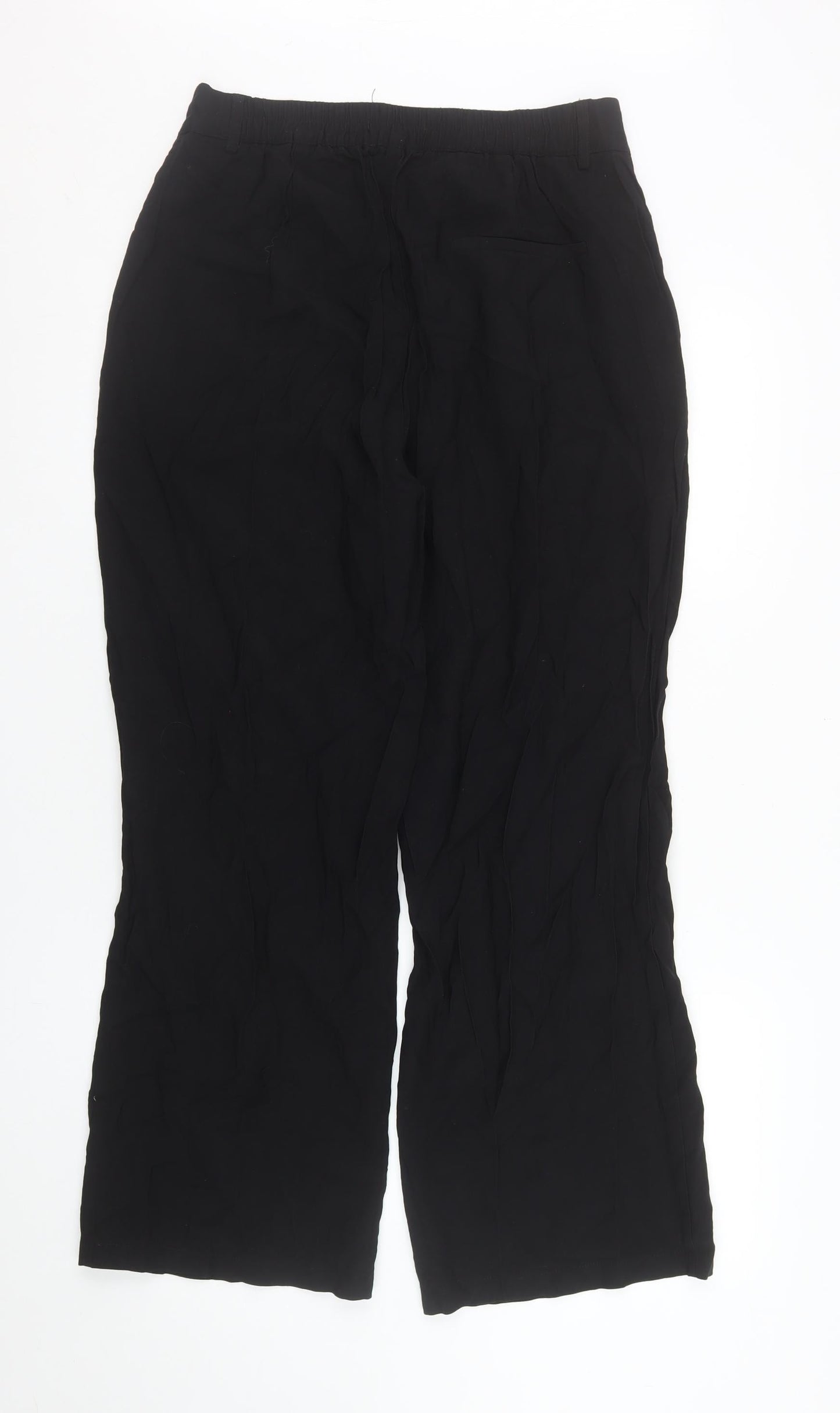 Gallery Women’s Black Size 12 Straight Leg Viscose Trousers