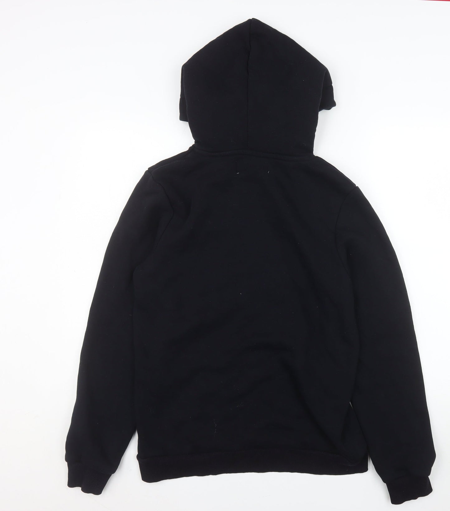 Hype Women Black Hoodie Size 10 Pullover Cotton Blend Casual