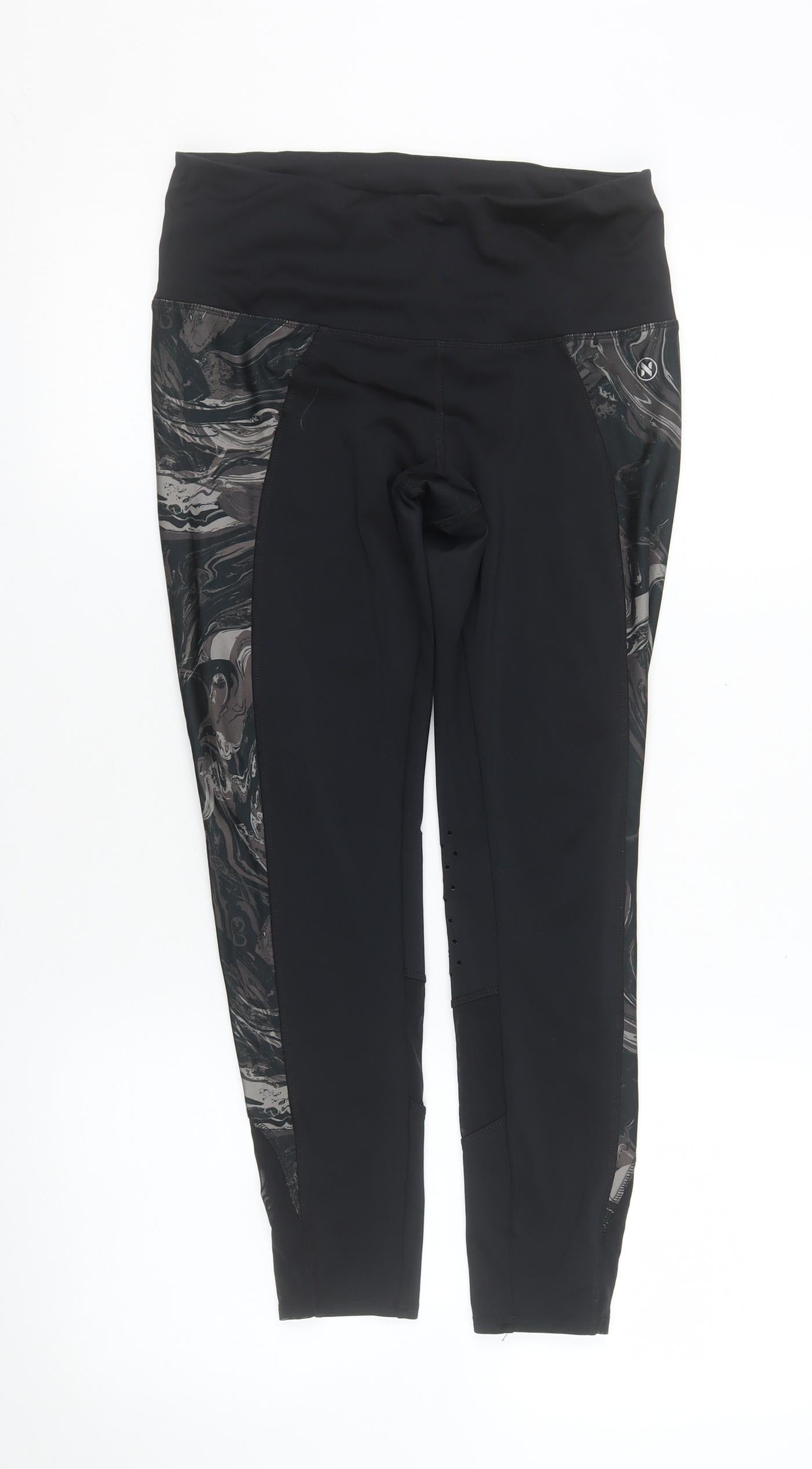 Next Womens Black Capri Activewear Leggings Size 10 Slim Fit
