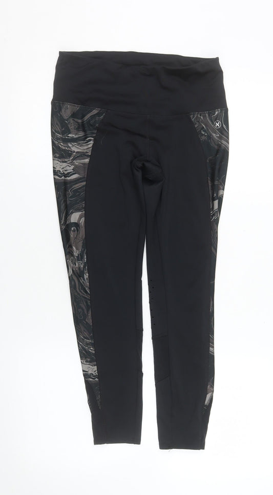 Next Womens Black Capri Activewear Leggings Size 10 Slim Fit