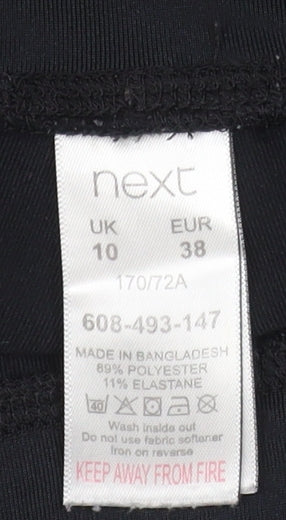 Next Womens Black Capri Activewear Leggings Size 10 Slim Fit