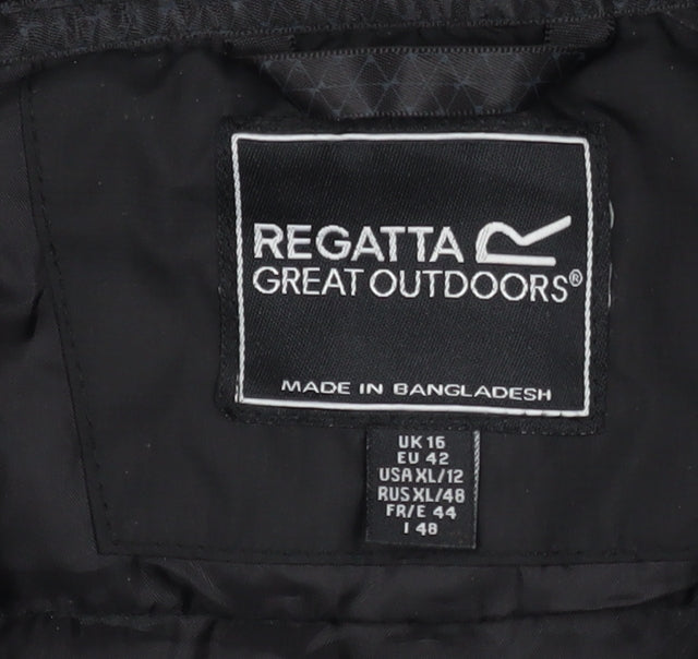 Regatta Womens Black Size 16 Puffer Jacket Hooded Softshell