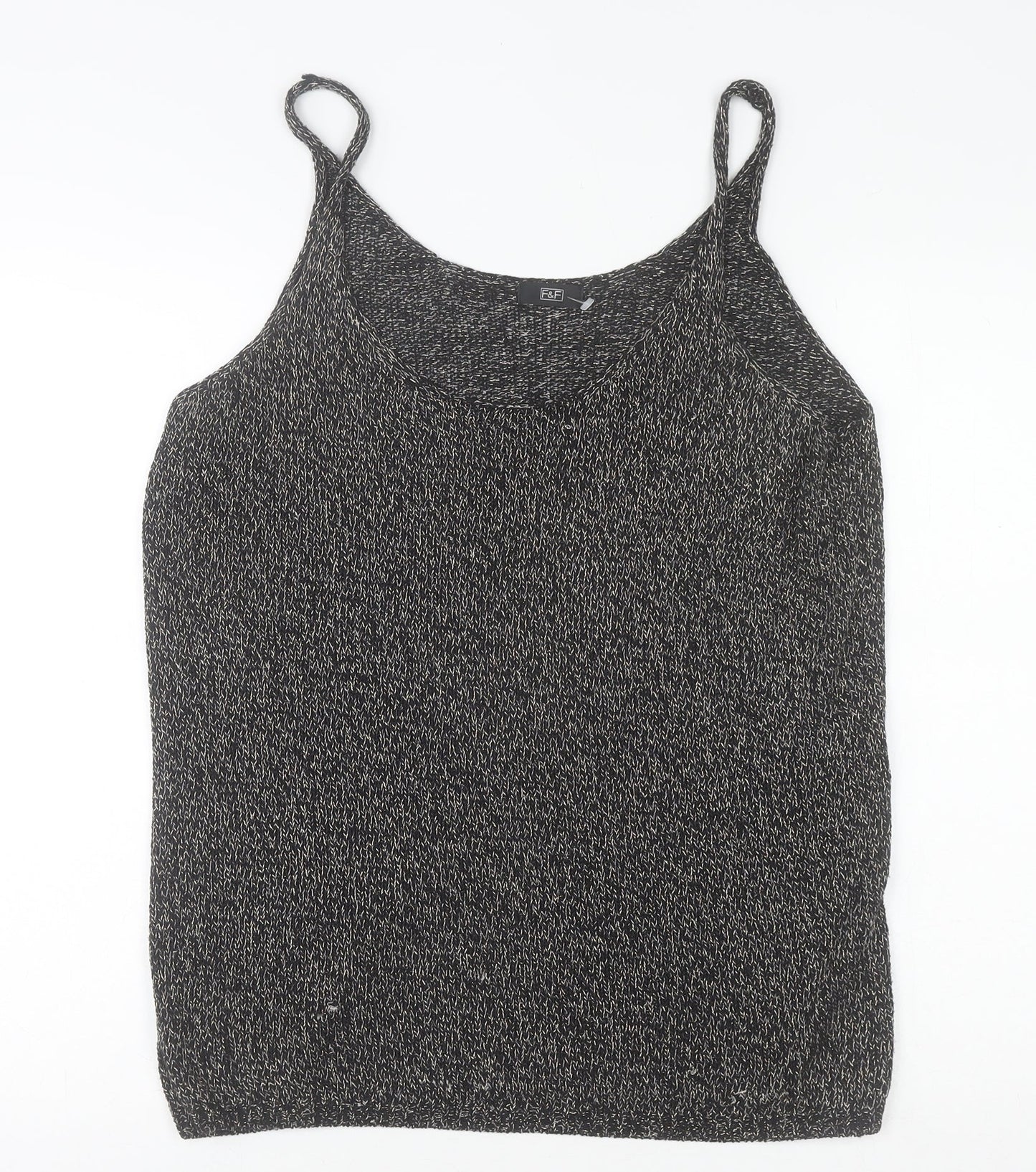F&F Women’s Black Knit Camisole Tank Top Size 16