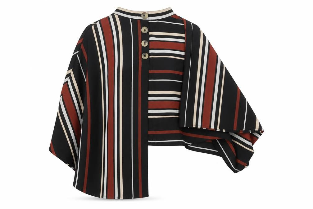 Influence Womens Multicoloured Striped Wrap Blouse Size 8