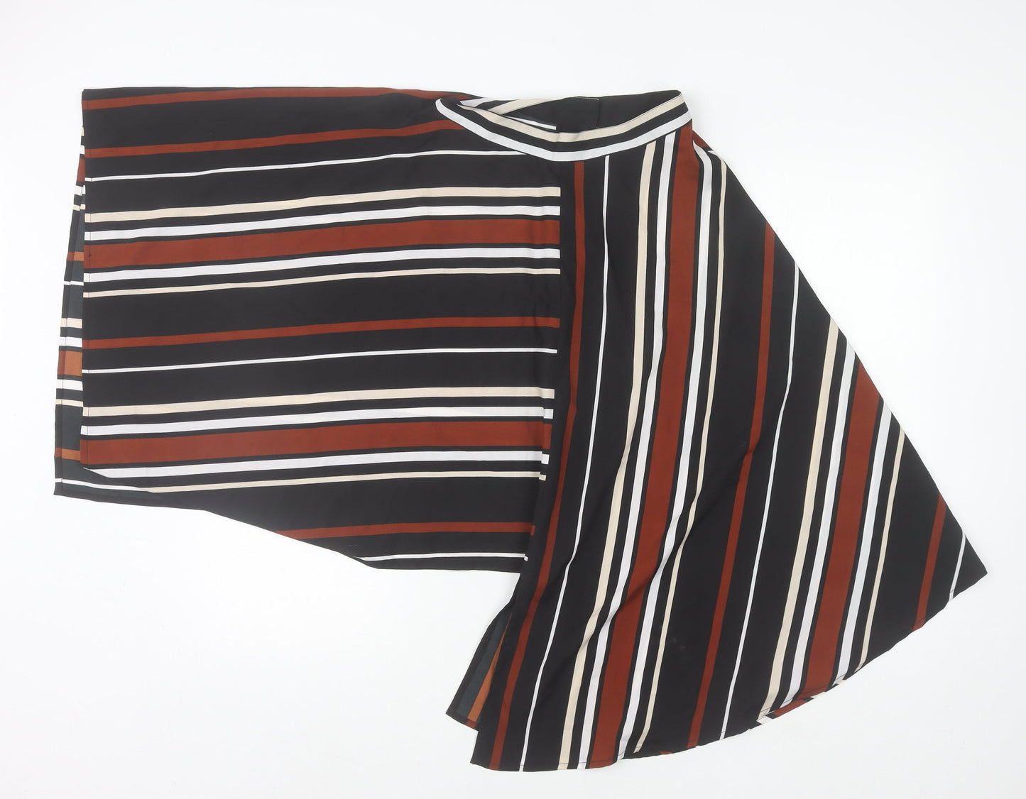 Influence Womens Multicoloured Striped Wrap Blouse Size 8