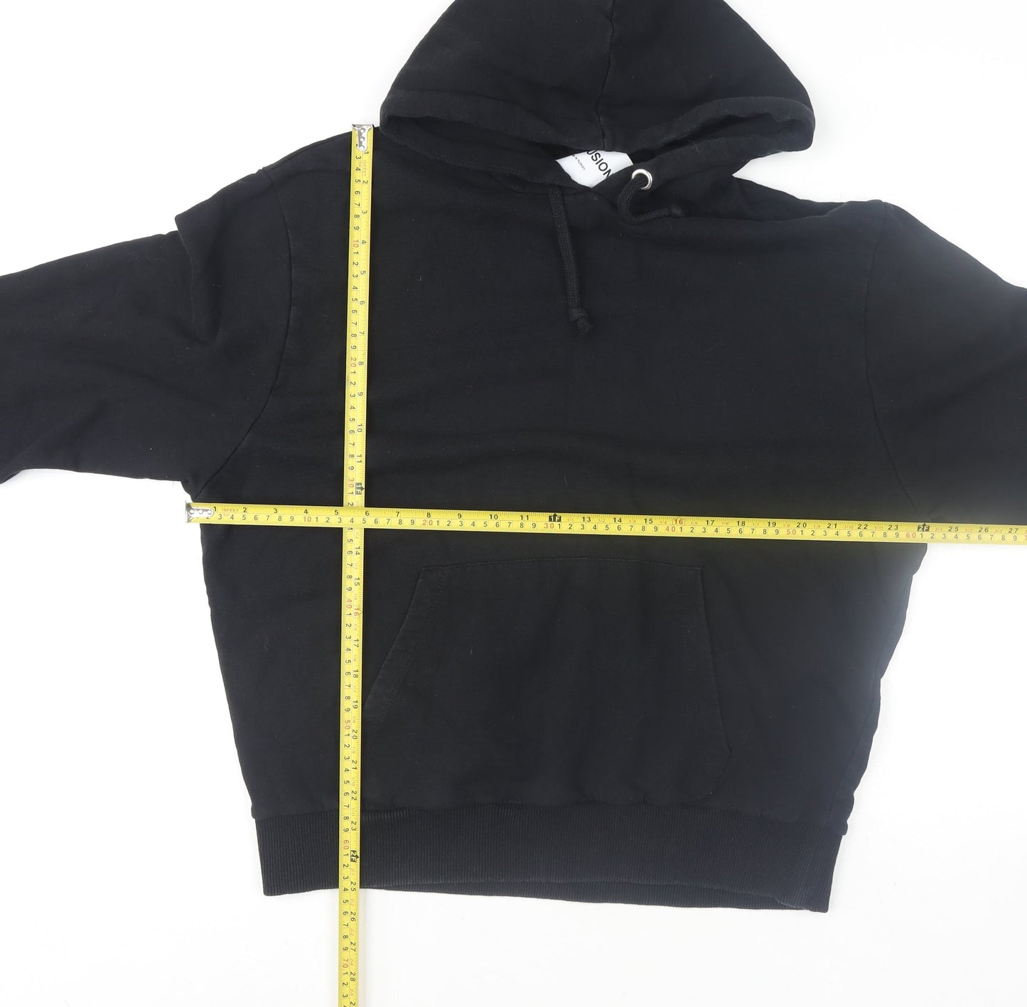 Collusion Men's Black Pullover Hoodie Size L Regular Fit