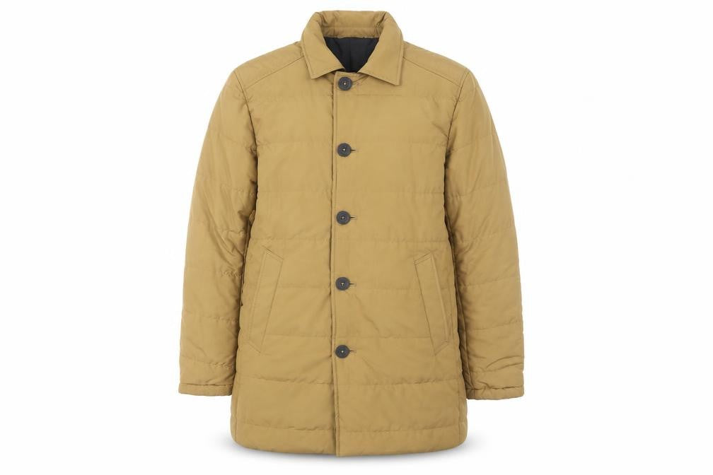 Guards London Men's Brown 36 Regular Polyester Overcoat