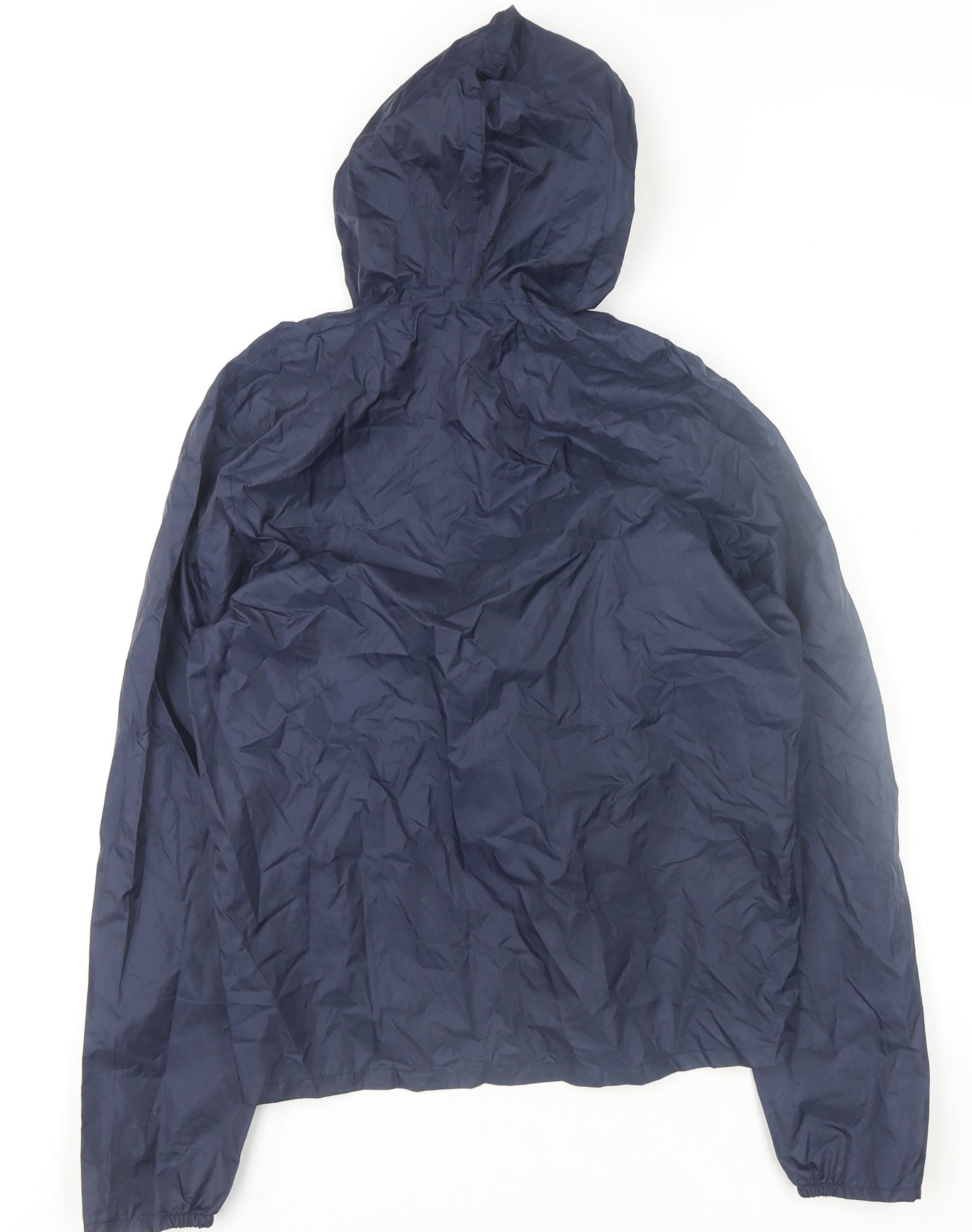 Decathlon Boys Blue Hooded Anorak Jacket 12 Years Lightweight Windproof