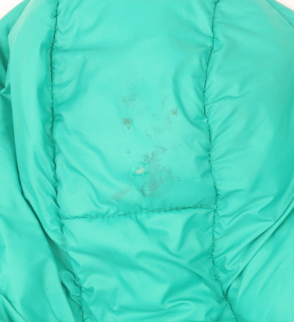Additional view of United Colors of Benetton boys’ green 8-9 years hooded puffer jacket