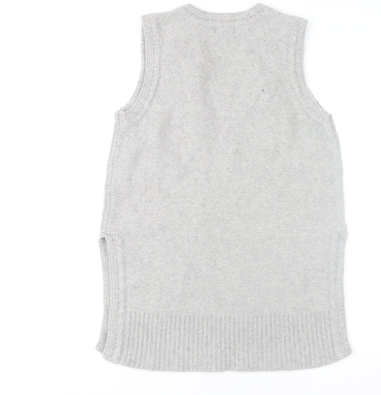 Adrienne Vittadini Womens Grey Wool Knit Sleeveless Tunic Tank Top XL
