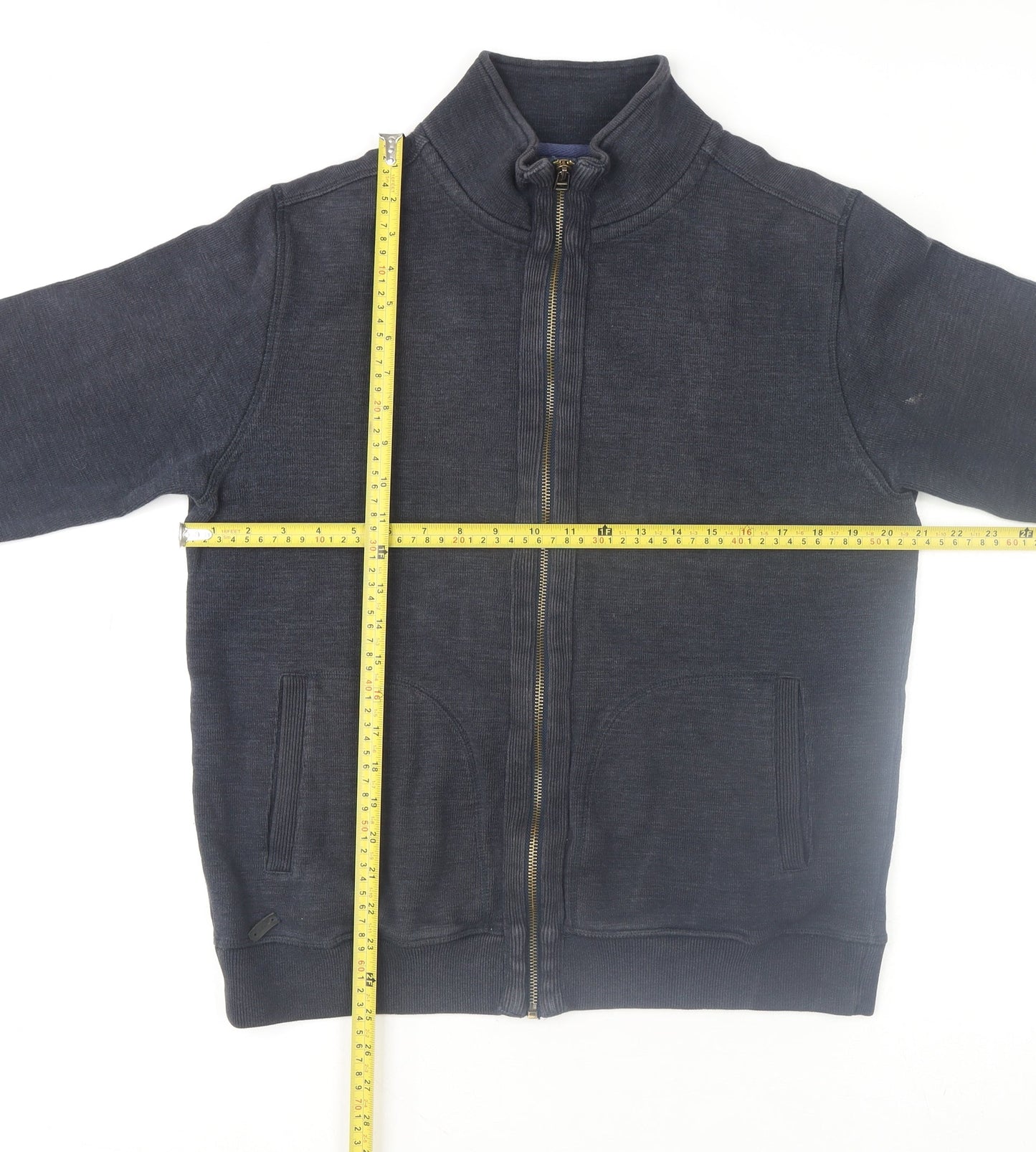 Rocha John Rocha Men's Blue Full Zip Sweatshirt Size M