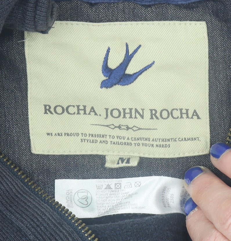 Rocha John Rocha Men's Blue Full Zip Sweatshirt Size M