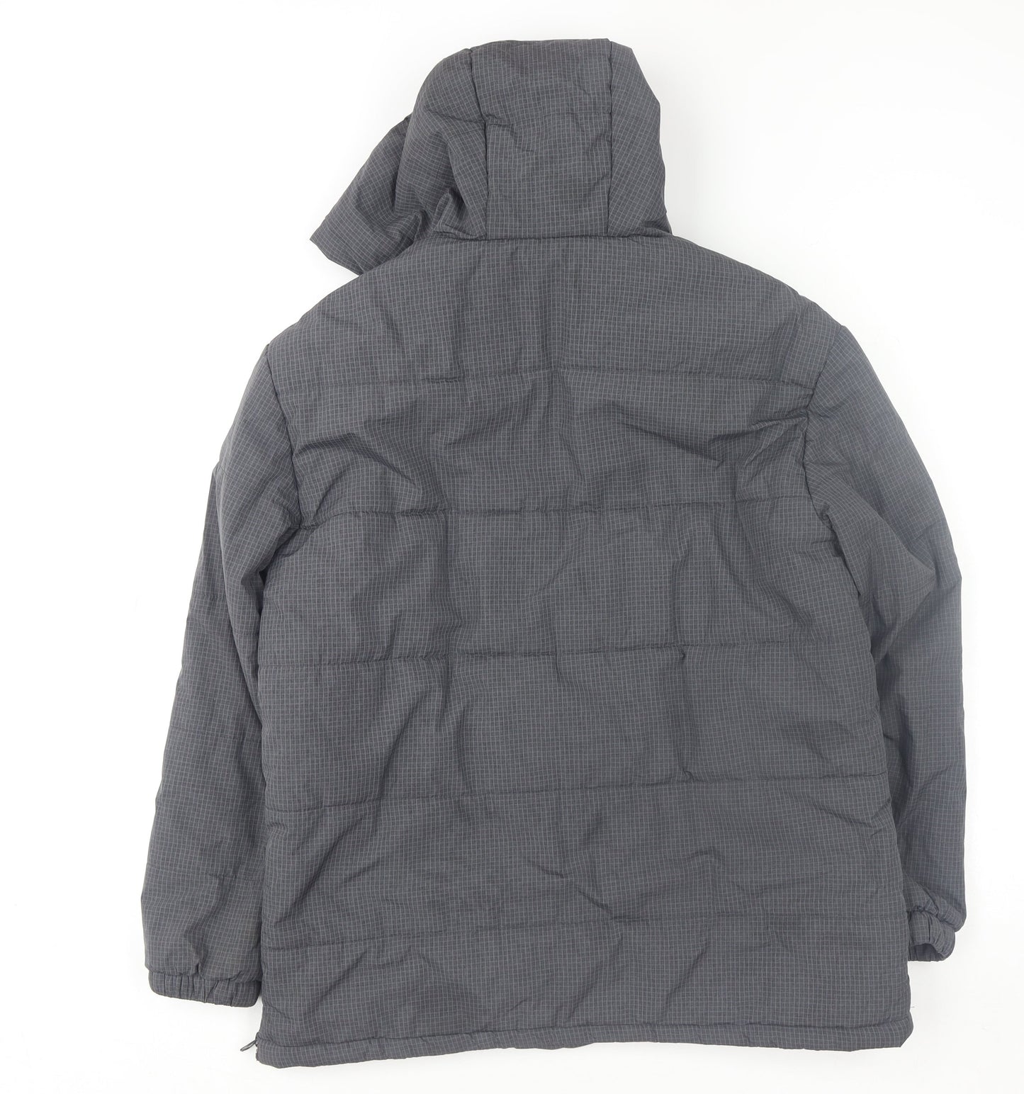 MNG Boys Grey Hooded 1/4 Zip Anorak Jacket Size 13-14 Years 164cm