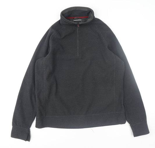 Craghoppers Men’s Black Fleece 1/2 Zip Pullover Sweatshirt L