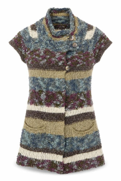 Sandwich Women's Multicoloured Chunky-Knit Cardigan M