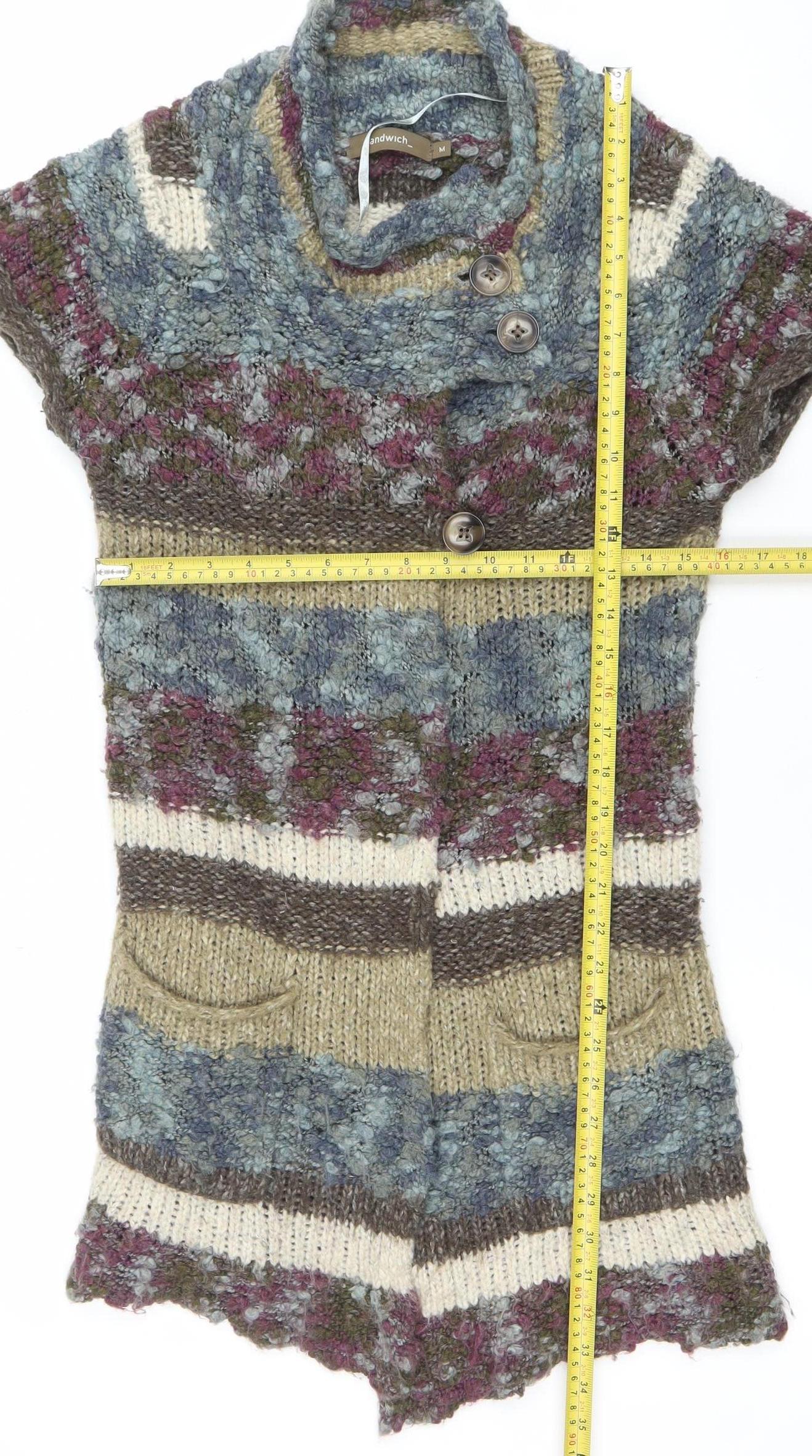 Sandwich Women's Multicoloured Chunky-Knit Cardigan M
