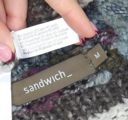 Sandwich Women's Multicoloured Chunky-Knit Cardigan M