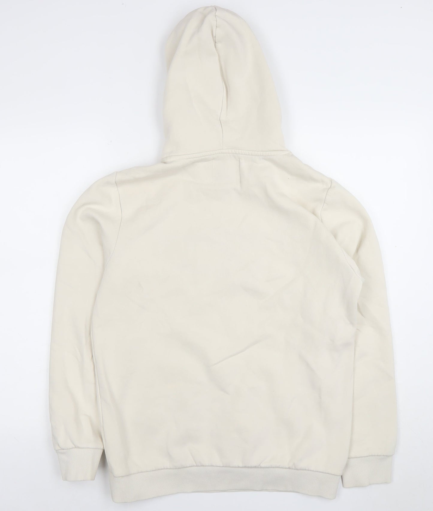 Bershka Women's Beige Pullover Hoodie Small Everything is Good Graphic