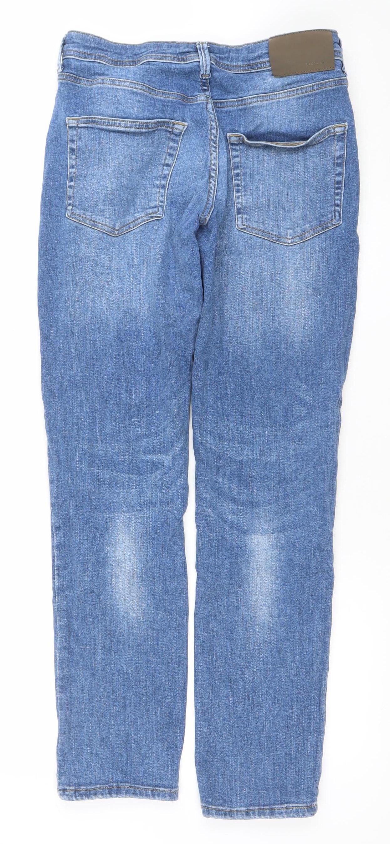 Denim Co Men's Blue Straight Jeans W30 L32 Cotton Blend