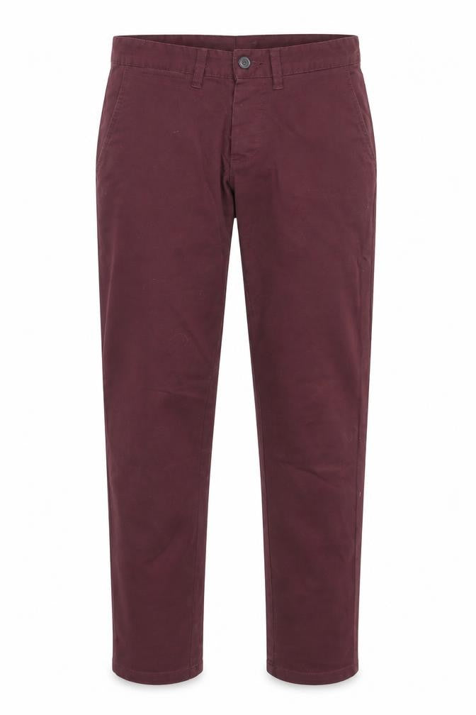 Denim Co. Men's Red Slim Fit Chino Trousers W28 L32
