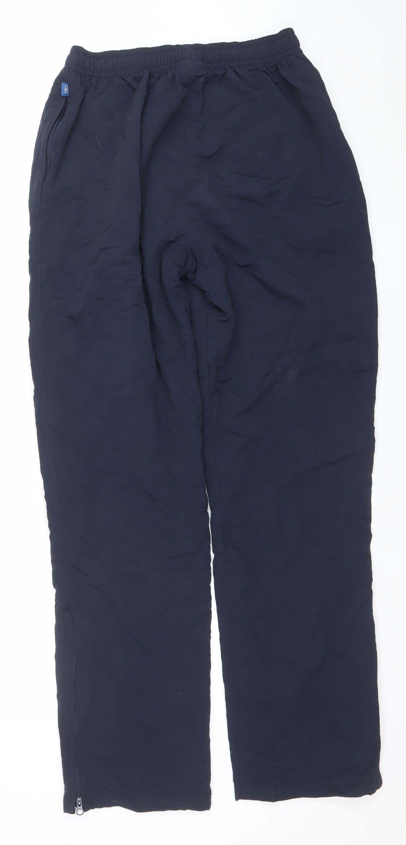 Virginian Sportswear Mens Blue Nylon Track Pants Size S Regular Fit