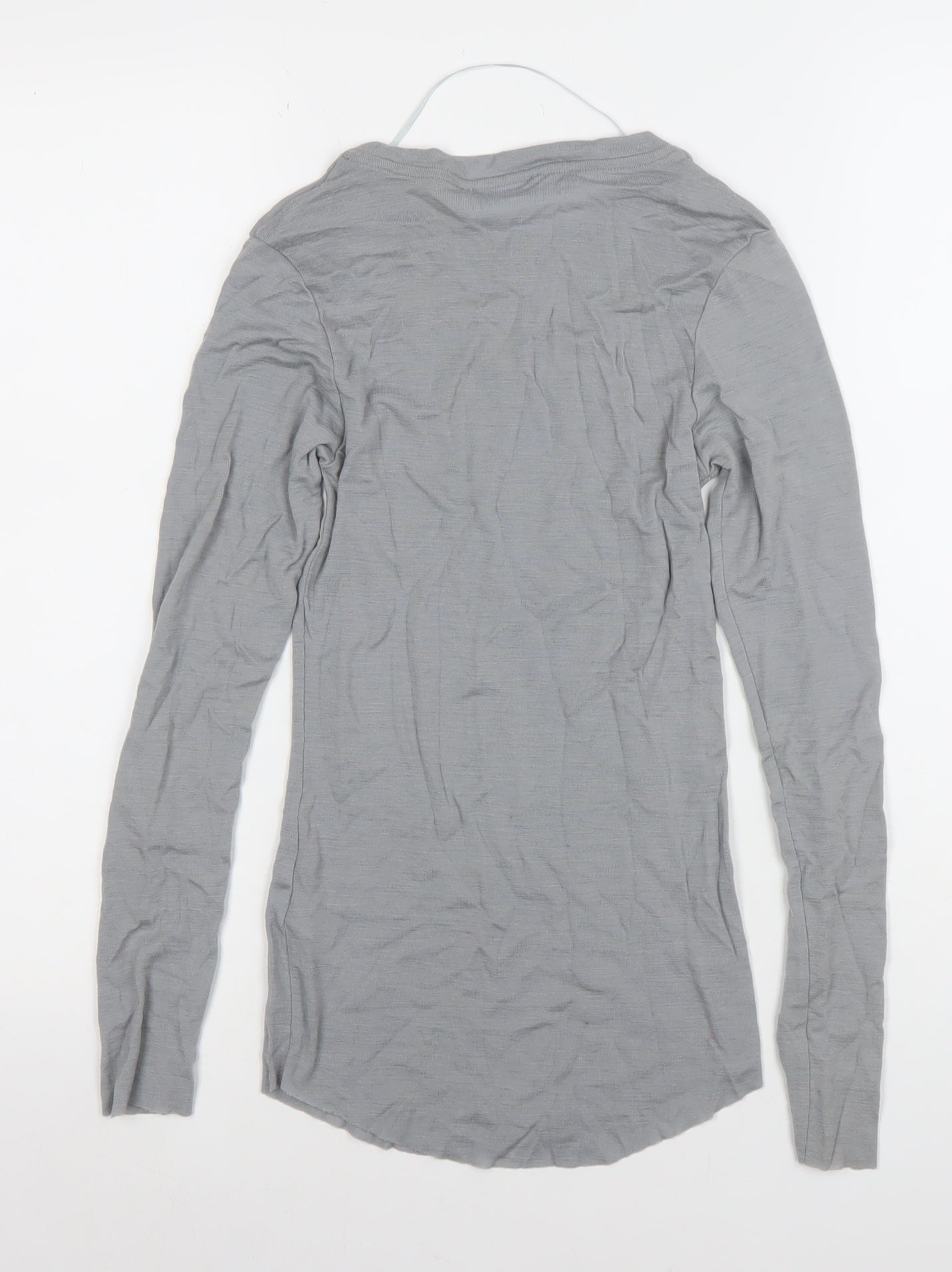 Savida Women's Grey Long Sleeve Crew Neck Jersey Top Size 10