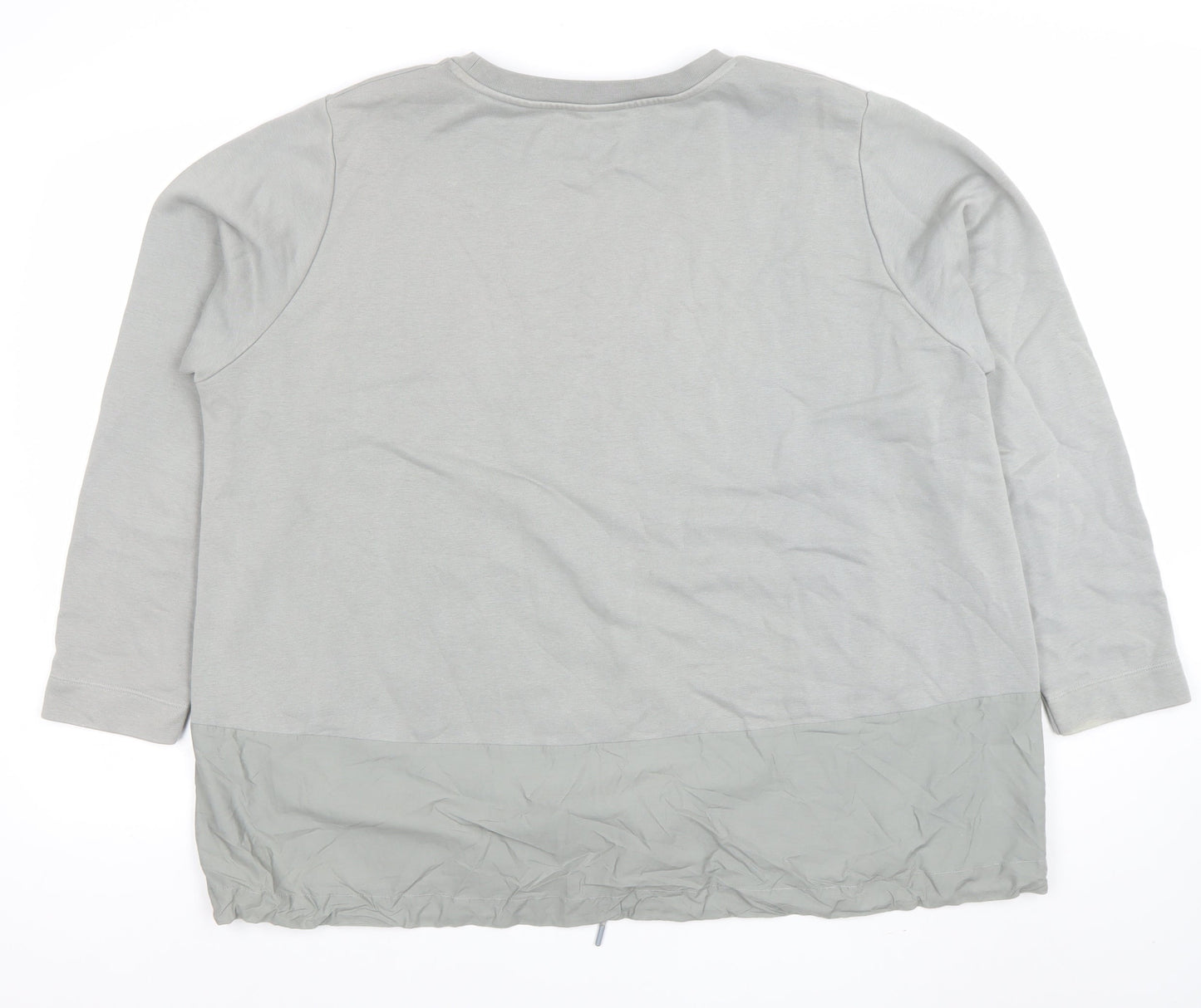 Carolyn Donnelly The Edit Women Grey XL Pullover Sweatshirt with Drawstring Hem