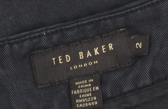 Ted Baker Women’s Blue High Waist Paperbag Tapered Trousers Size 10