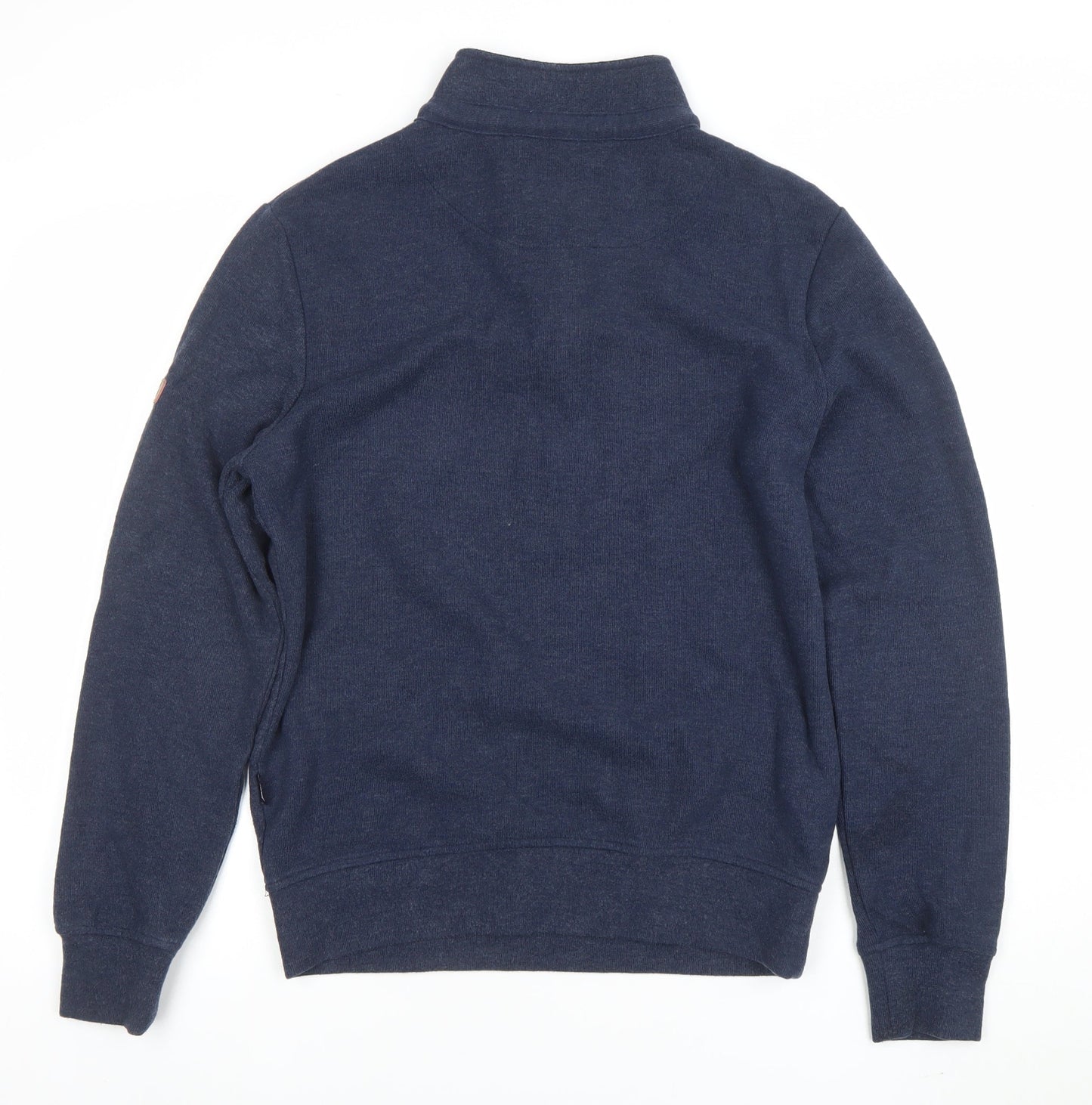 Mistral Clothing Co. Men's Blue 1/4 Zip High Neck Cotton Blend Sweatshirt M
