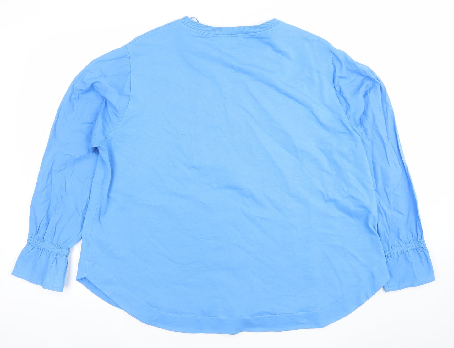Carolyn Donnelly The Edit Blue Long Sleeve Jersey Top XL Women's Casual