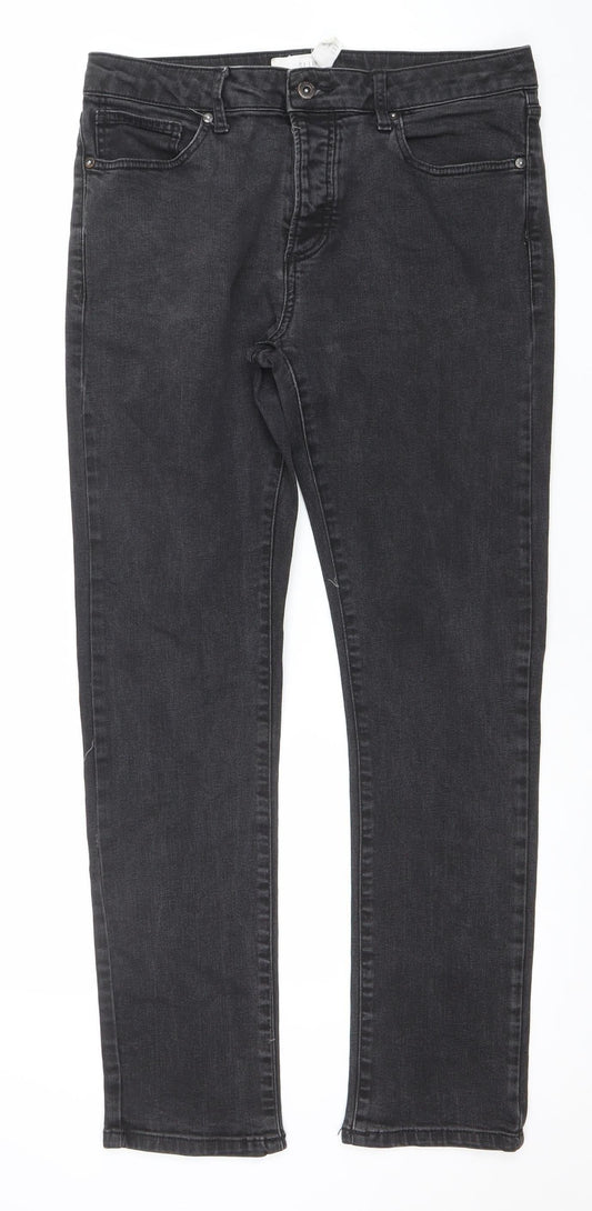 Topman Men's Black Slim Fit Straight Leg Jeans W34 L32