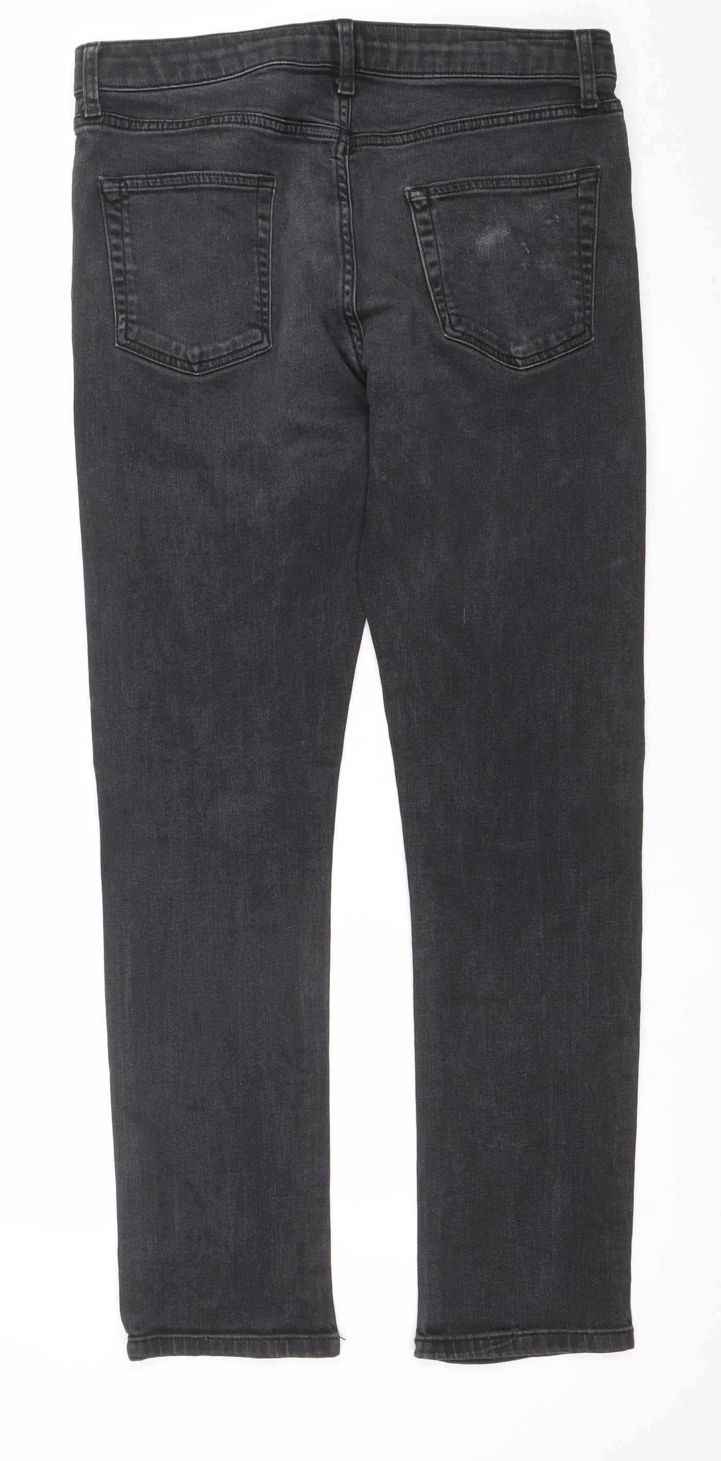 Topman Men's Black Slim Fit Straight Leg Jeans W34 L32