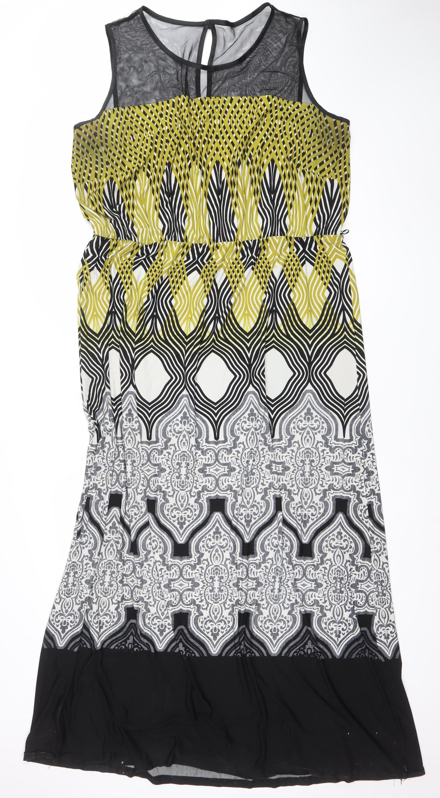 Grazia Women’s Multicoloured Geometric Bodycon Dress Size 20