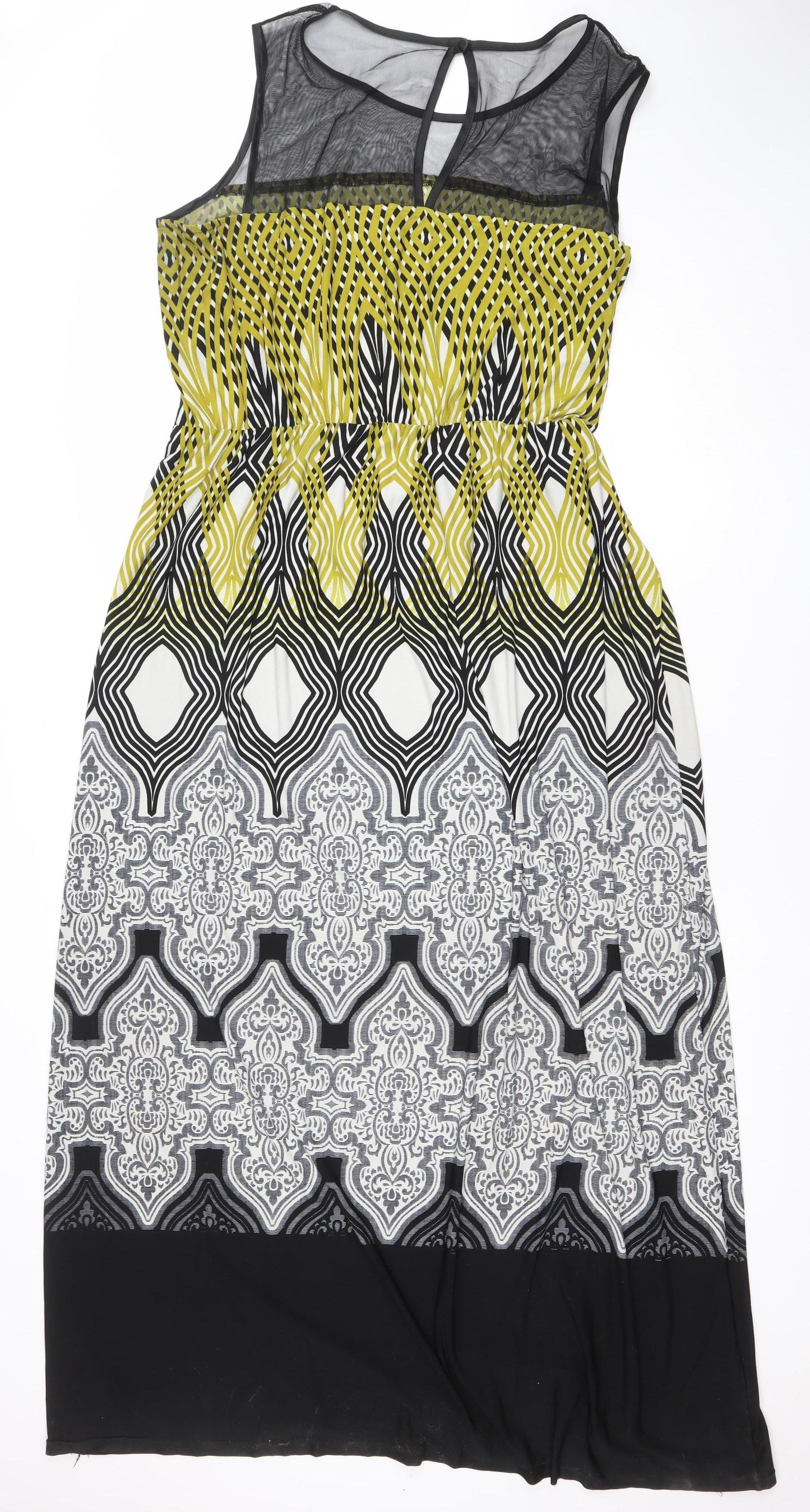 Grazia Women’s Multicoloured Geometric Bodycon Dress Size 20