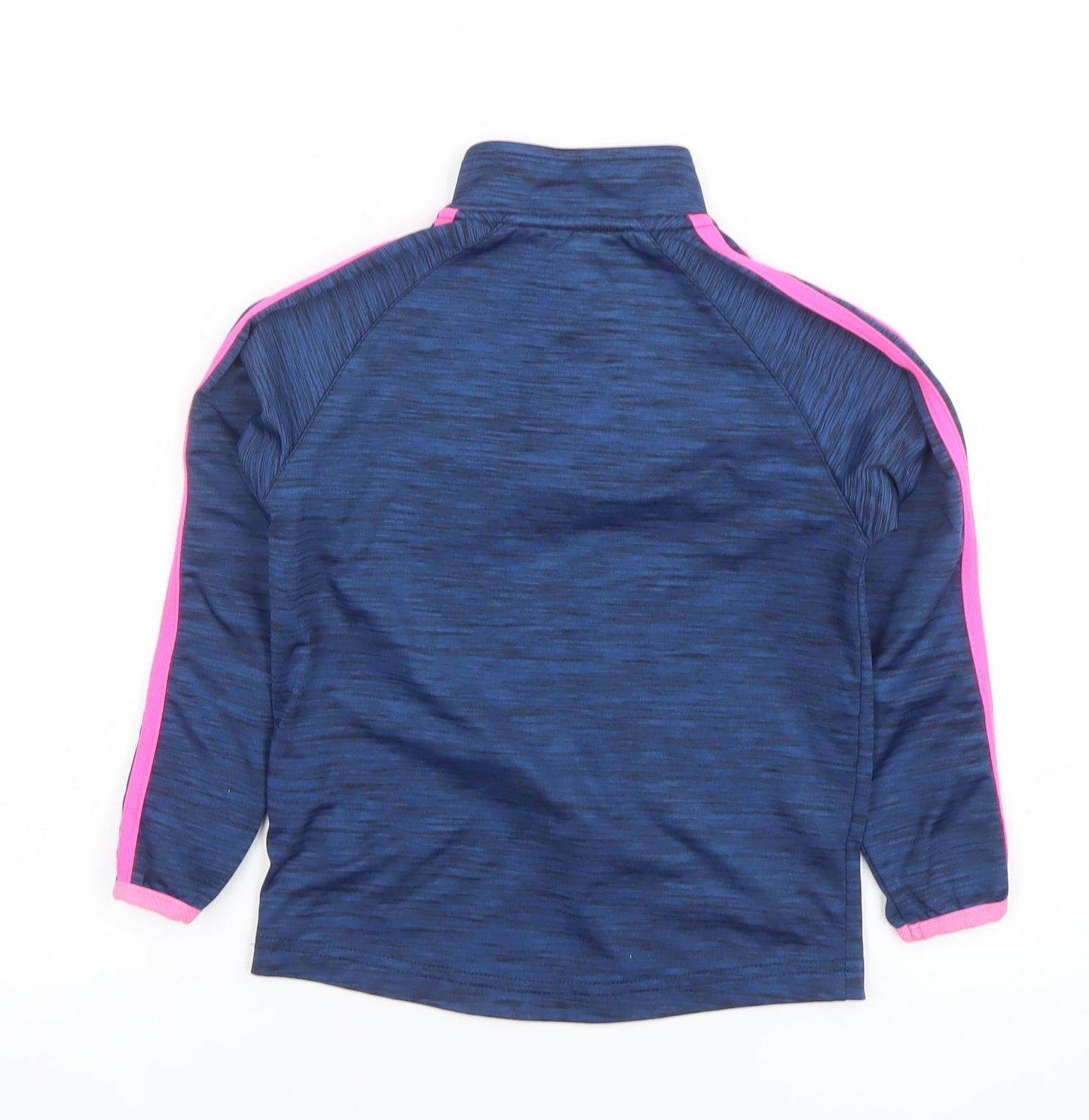 O’Neills Girls Blue Pink 1/4 Zip Long Sleeve Sports Top Age 3-4 Years