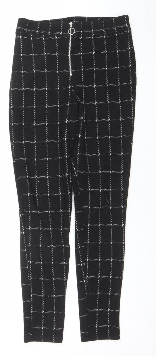 George Women's Black Check Stretch Leggings Size 10