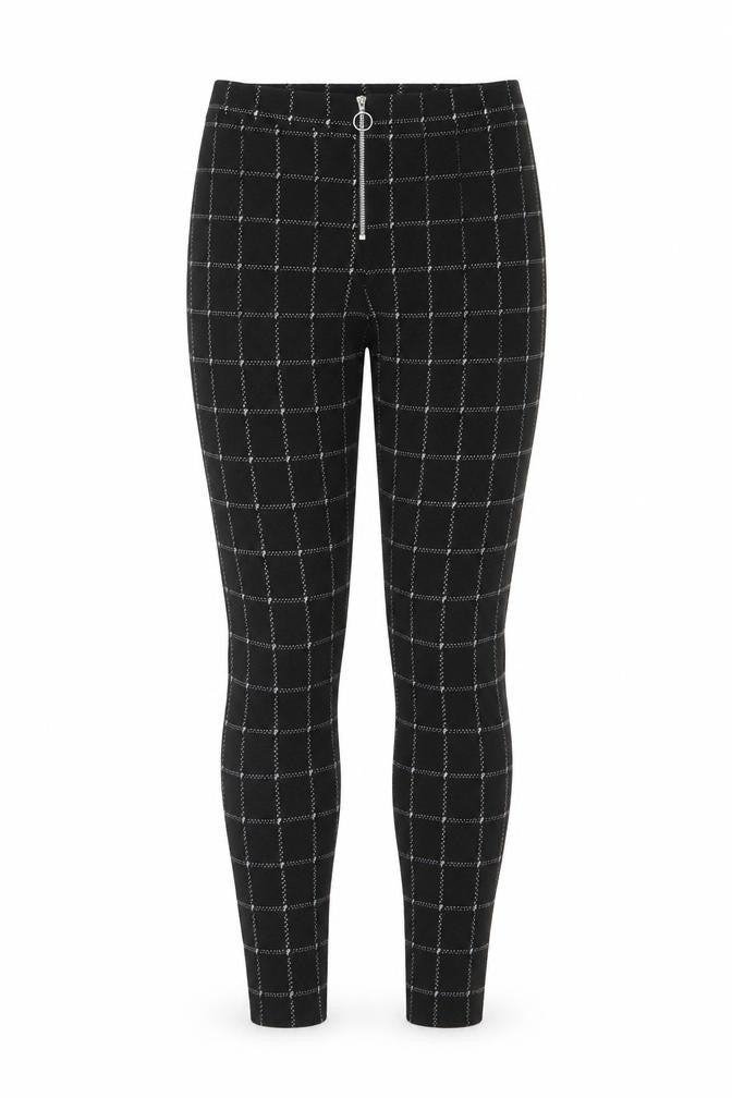 George Women's Black Check Stretch Leggings Size 10