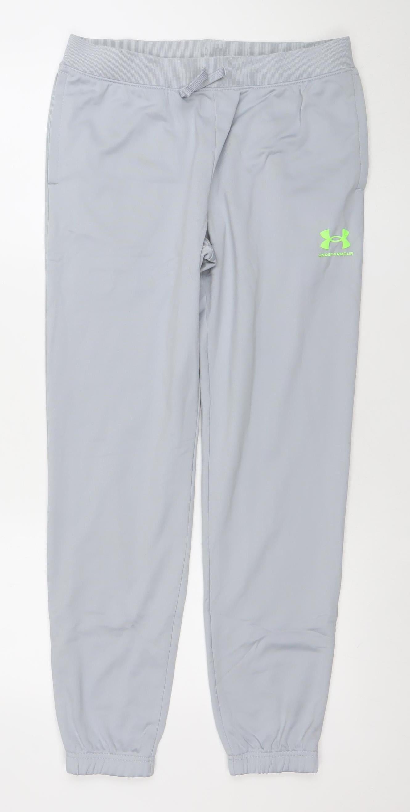 Under Armour Boys Grey XL Jogger Trousers Stretch Quick Dry Activewear
