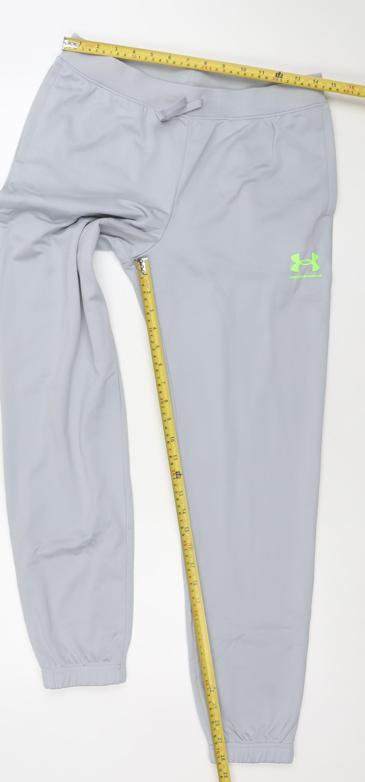 Under Armour Boys Grey XL Jogger Trousers Stretch Quick Dry Activewear