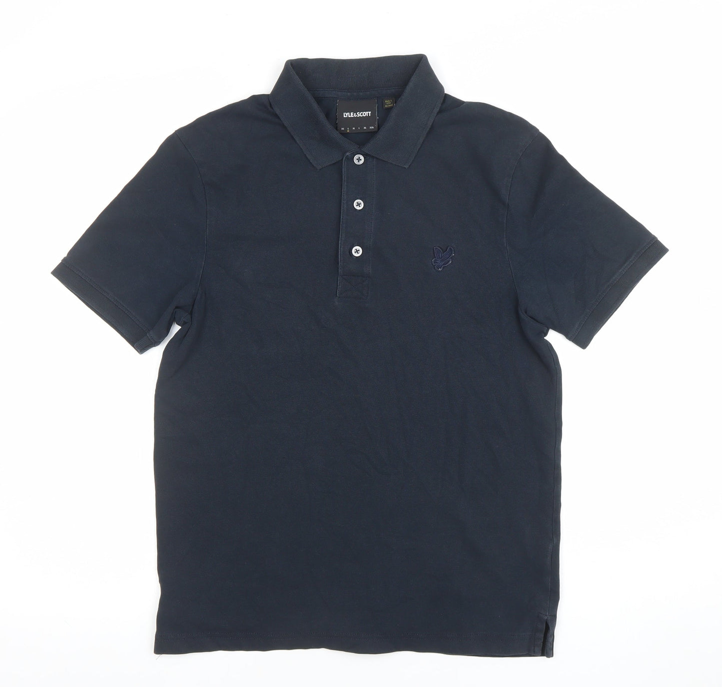 Lyle & Scott Men’s Blue Cotton Polo Shirt Size M Classic Fit