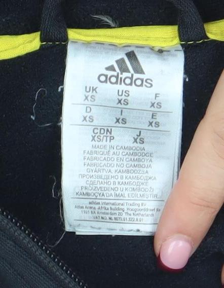 Adidas Men's Black XS Full Zip ClimaWarm Hoodie