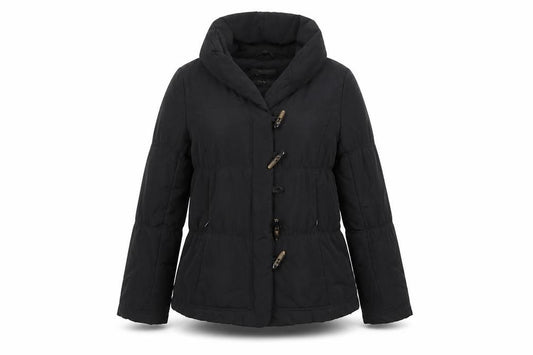 Alexon Women's Black Size 10 Mid-Length Puffer Coat with Toggle Fastening