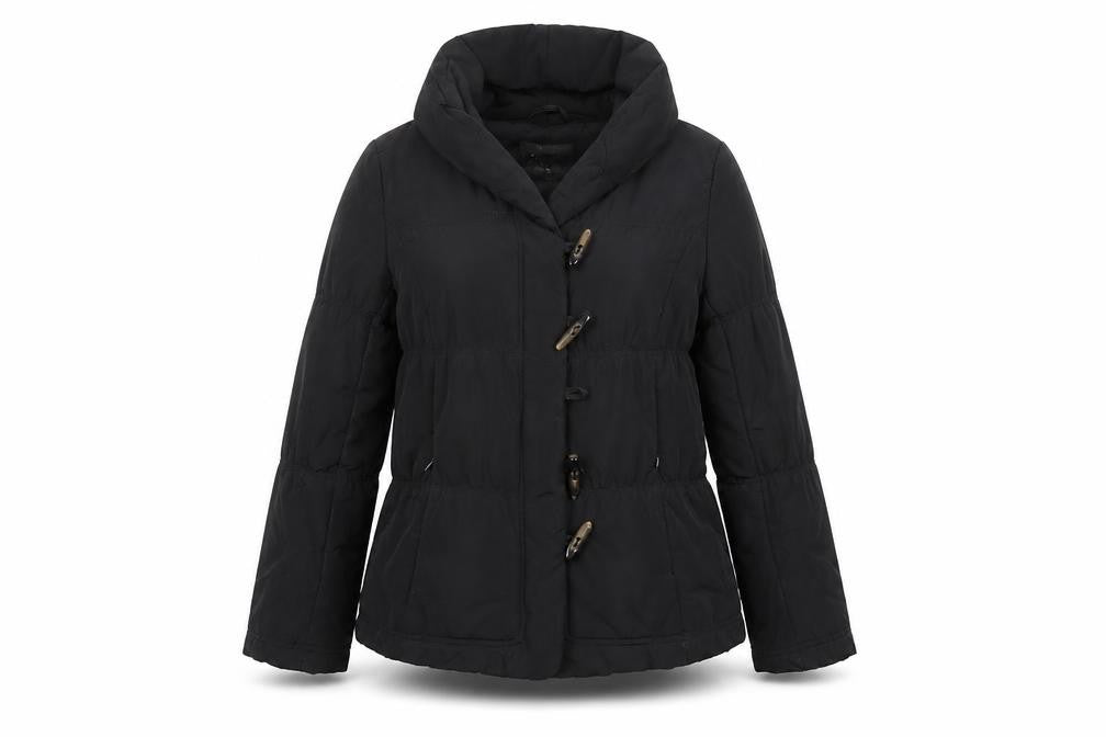 Alexon Women's Black Size 10 Mid-Length Puffer Coat with Toggle Fastening