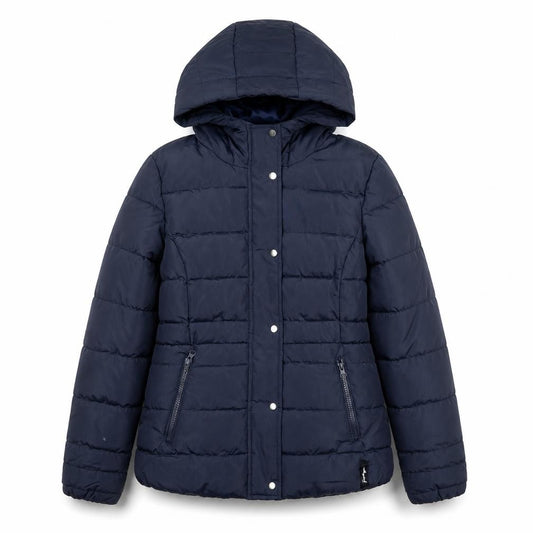 Lipsy Women Blue Size 6 Hooded Puffer Jacket with Zip Pockets
